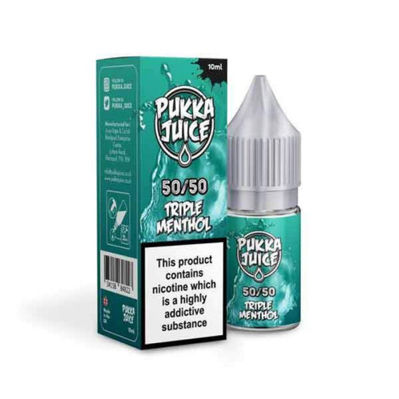 Triple Menthol by Pukka Juice 50/50 E-Liquid 10ml