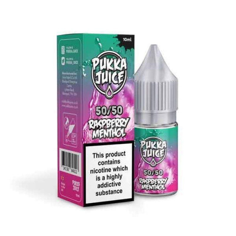 Raspberry Menthol by Pukka Juice 50/50 E-Liquid 10...