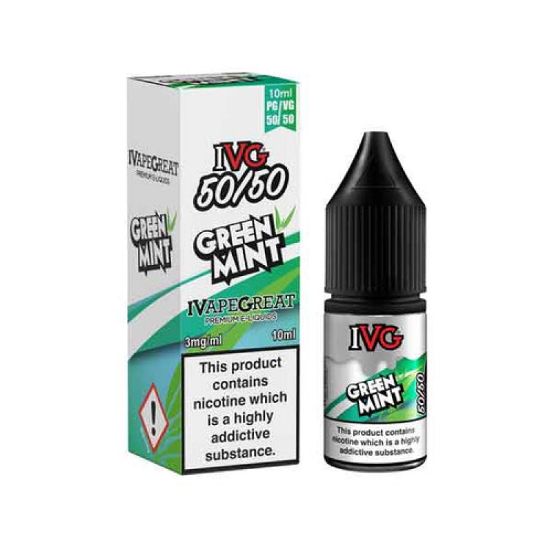 Green Mint 50/50 E-Liquid by IVG 10ml