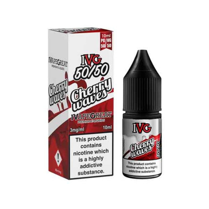 Cherry Waves 50/50 E-Liquid by IVG Menthol 10ml