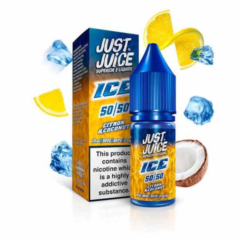 Citron & Coconut Ice 50/50 E-Liquid by Just Juice ...