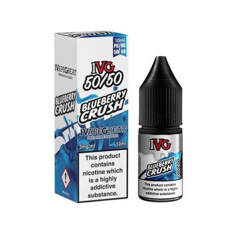 Blueberry Crush 50/50 E-Liquid by IVG Menthol 10ml