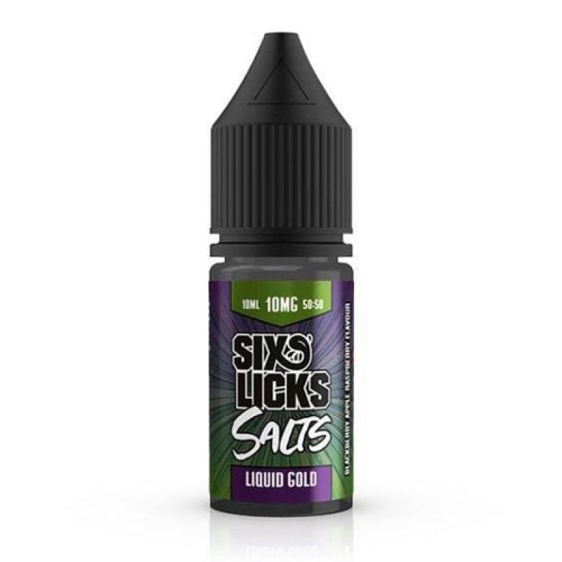 Liquid Gold by Six Licks Salt Nic E-Liquid 10ml