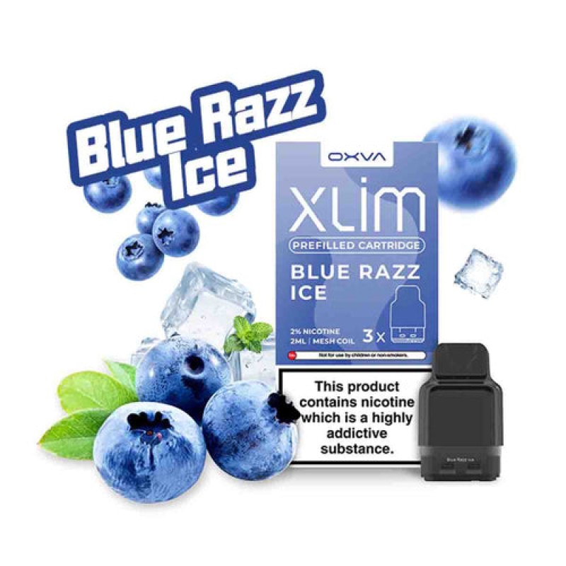 Blue Razz Ice Oxva Xlim Prefilled Pods