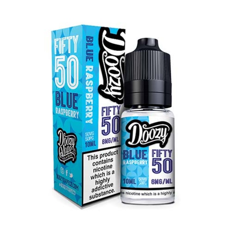 Blue Raspberry 50/50 E-Liquid by Doozy Fifty 50