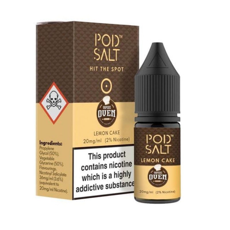 Lemon Cake Nicotine Salt E-Liquid by Pod Salt