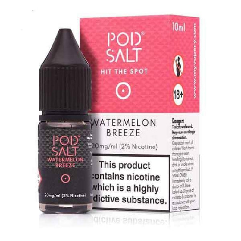 Watermelon Breeze Nicotine Salt E-Liquid by Pod Sa...