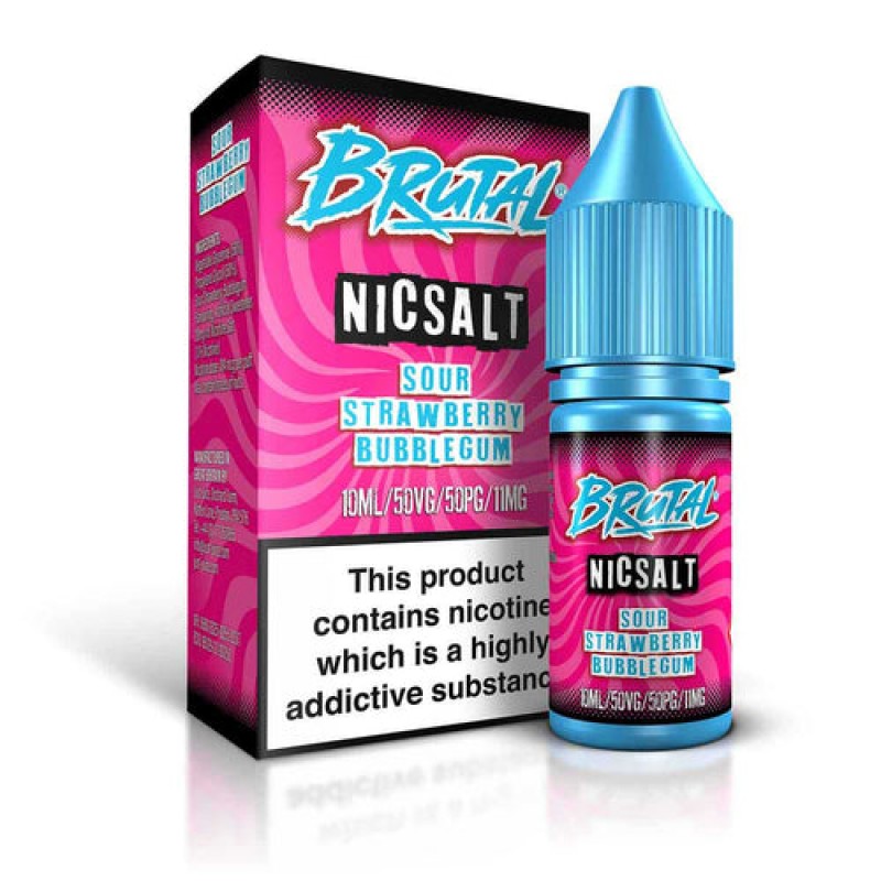 Sour Strawberry Bubblegum - Brutal Nic Salt by Jus...