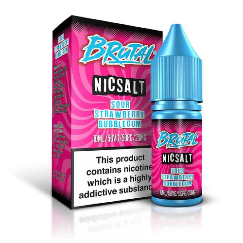 Sour Strawberry Bubblegum - Brutal Nic Salt by Just Juice