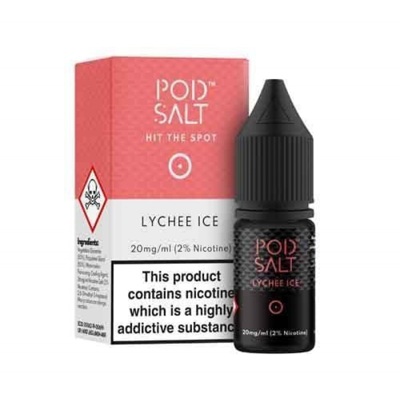 Lychee Ice Nicotine Salt E-Liquid by Pod Salt