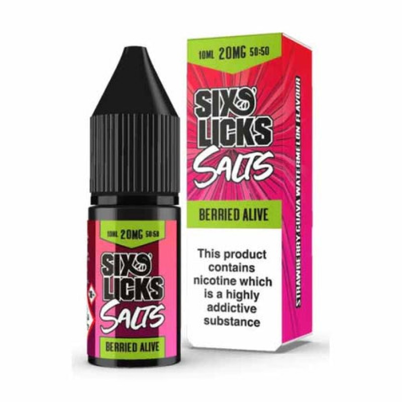 Berried Alive by Six Licks Salt Nic E-Liquid 10ml