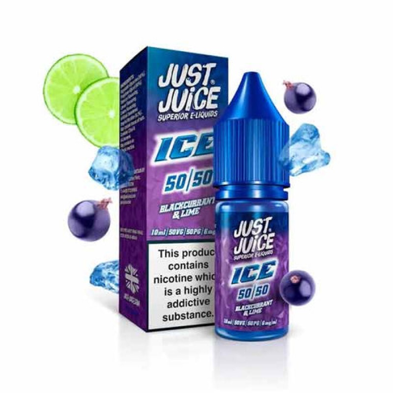 Blackcurrant & Lime Ice 50/50 E-Liquid by Just Jui...