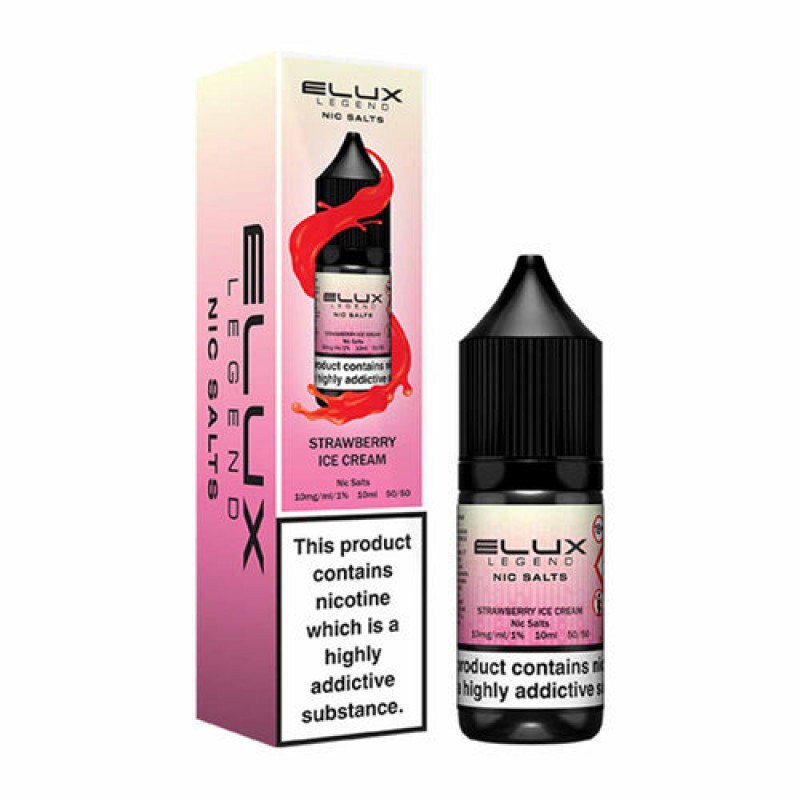 Strawberry Ice Cream Nic Salt E-liquid by Elux Leg...