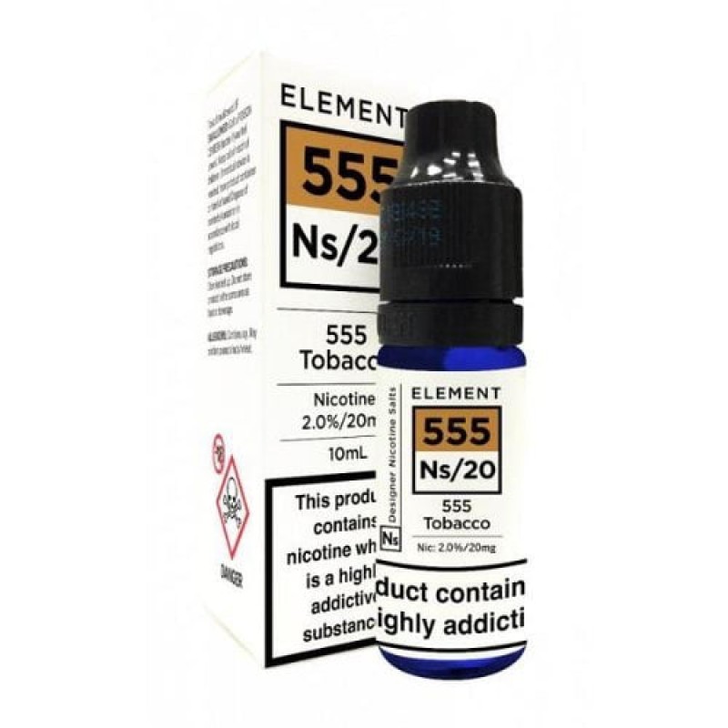 555 Tobacco Designer Element NS20 Nic Salts 20mg